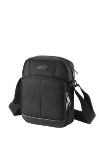 American tourister Bass shoulder bag in Black with Organised Interiors

