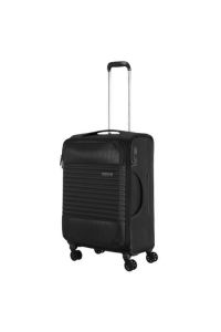 Black American Tourister Fornax 55cm suitcase with spinner wheels